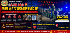 CÔNG AN XÃ XUÂN PHÚ KÊU GỌI NHÂN DÂN CHUNG TAY PHÒNG, CHỐNG TỘI PHẠM TRỘM CẮP VẬT TƯ LƯỚI ĐIỆN QUỐC GIA