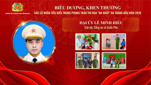 ĐẠI ÚY LÊ MINH HIẾU: GƯƠNG SÁNG TRONG PHONG TRÀO THI ĐUA “BA NHẤT” TẠI CÔNG AN XÃ XUÂN PHÚ