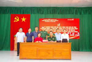 UBMTTQVN xã Xuân Thành tham gia chương trình ký kết phối hợp thực hiện mô hình “Từ nội địa hướng về biên giới - Chung tay vì an sinh cộng đồng”