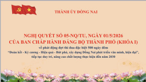 Nghị quyết số 05-NQ/TU, ngày 01/5/2026 của Ban chấp hành Đảng bộ thành phố (Khoá I)