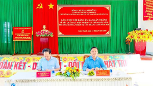 ĐỒNG CHÍ HÀ ANH DŨNG LÀM VIỆC VỚI ĐẢNG ỦY XÃ XUÂN THÀNH VỀ KẾT QUẢ THỰC HIỆN NHIỆM VỤ 9 THÁNG ĐẦU NĂM 2026
