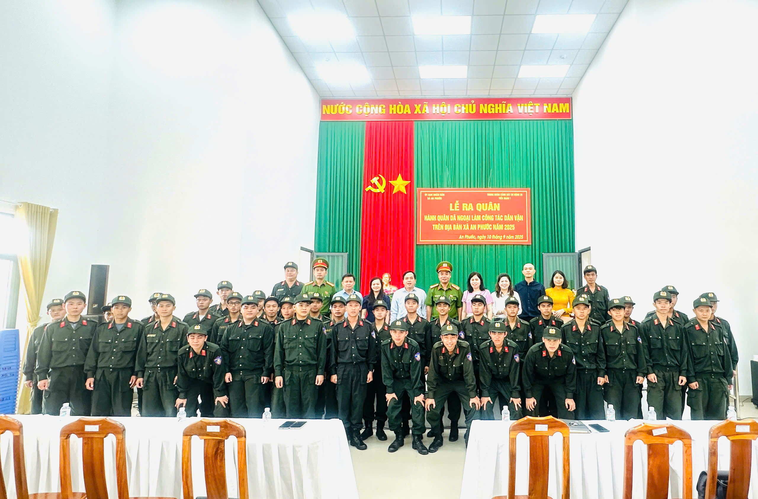 Lễ ra quân hành quân dã ngoại làm công tác dân vận tại xã An Phước năm 2025