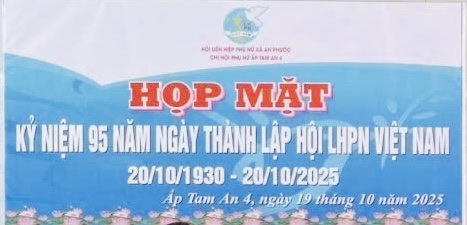 Ấp Tam An 4 tổ chức họp mặt kỷ niệm 95 năm Ngày thành lập Hội Liên hiệp Phụ nữ Việt Nam (20/10/1930 – 20/10/2025)