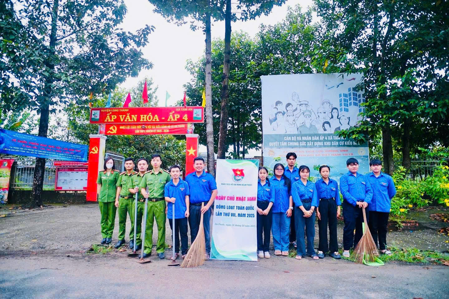 XÃ AN PHƯỚC: LAN TỎA PHONG TRÀO “NGÀY CHỦ NHẬT XANH” LẦN THỨ VII NĂM 2025