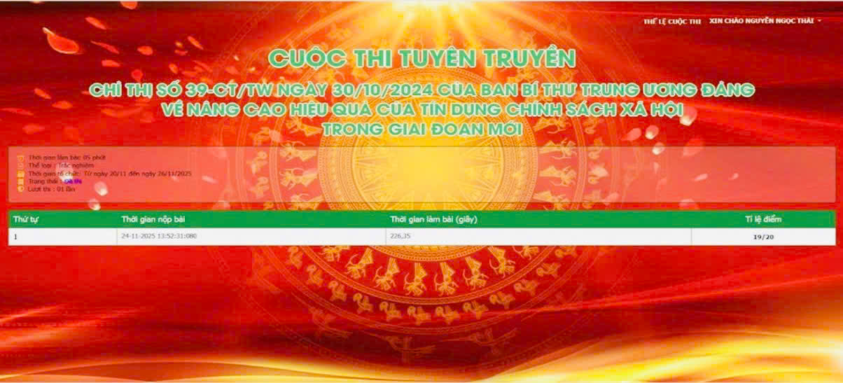 Hưởng ứng cuộc thi -Tuyên truyền Chỉ thị số 39-CT/TW về nâng cao hiệu quả tín dụng chính sách xã hội trong giai đoạn mới.