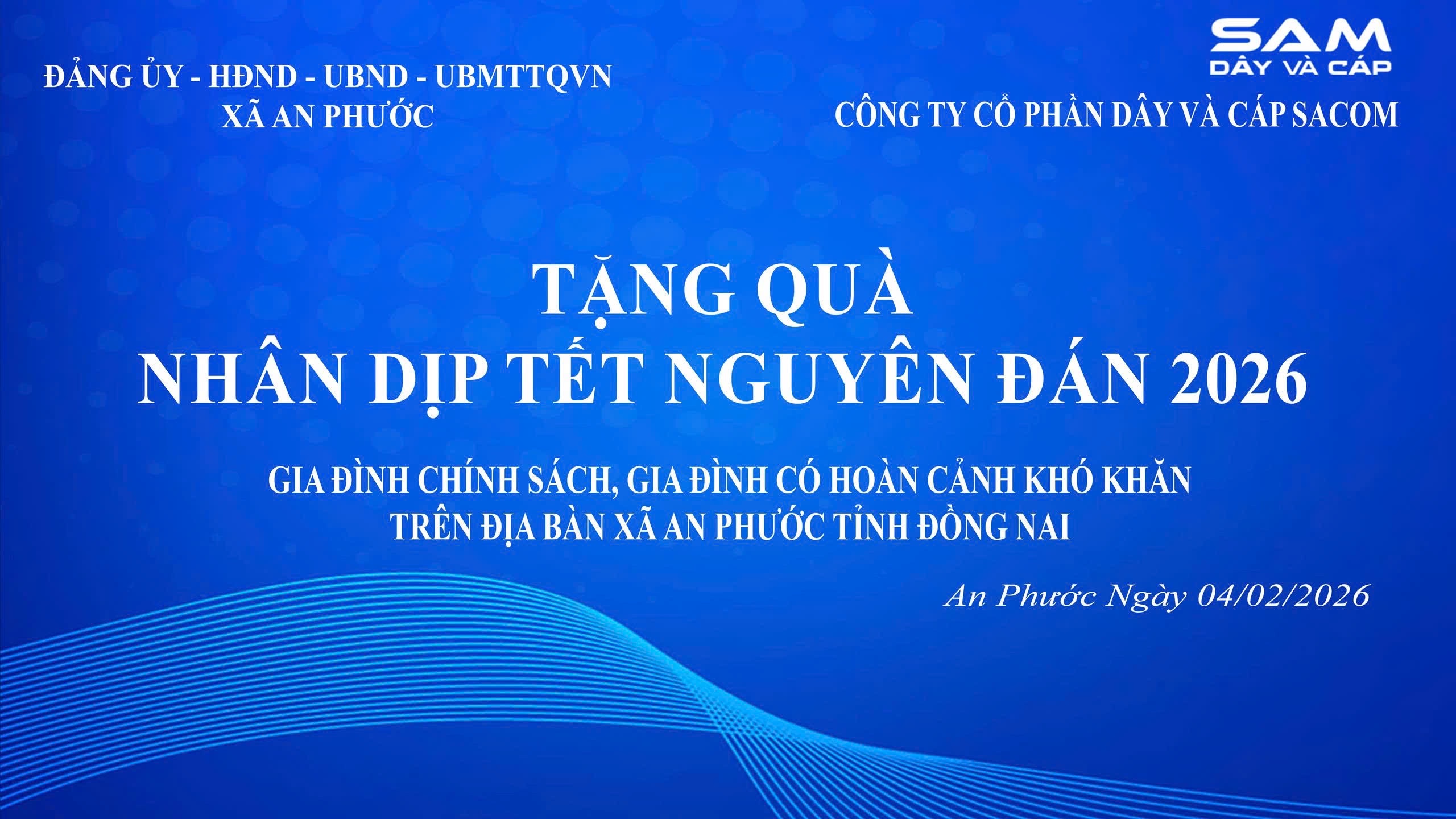 Xã An Phước - Chăm lo Tết cho gia đình chính sách, hộ khó khăn.