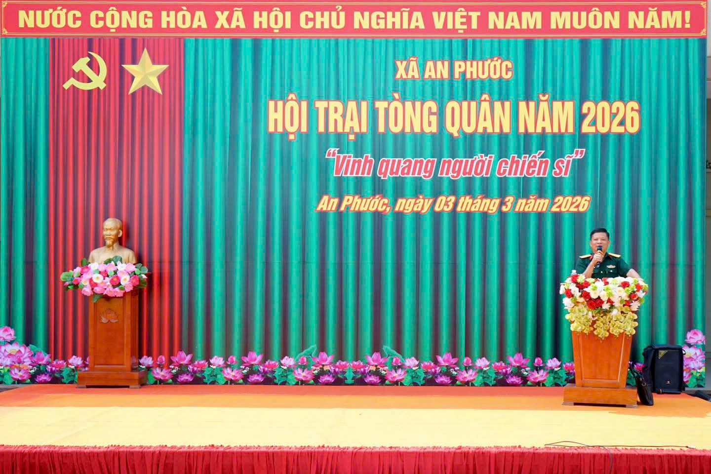 Trạm Y tế xã An Phước khẳng định vai trò nòng cốt trong bảo đảm y tế, an toàn thực phẩm tại Hội trại tòng quân năm 2026