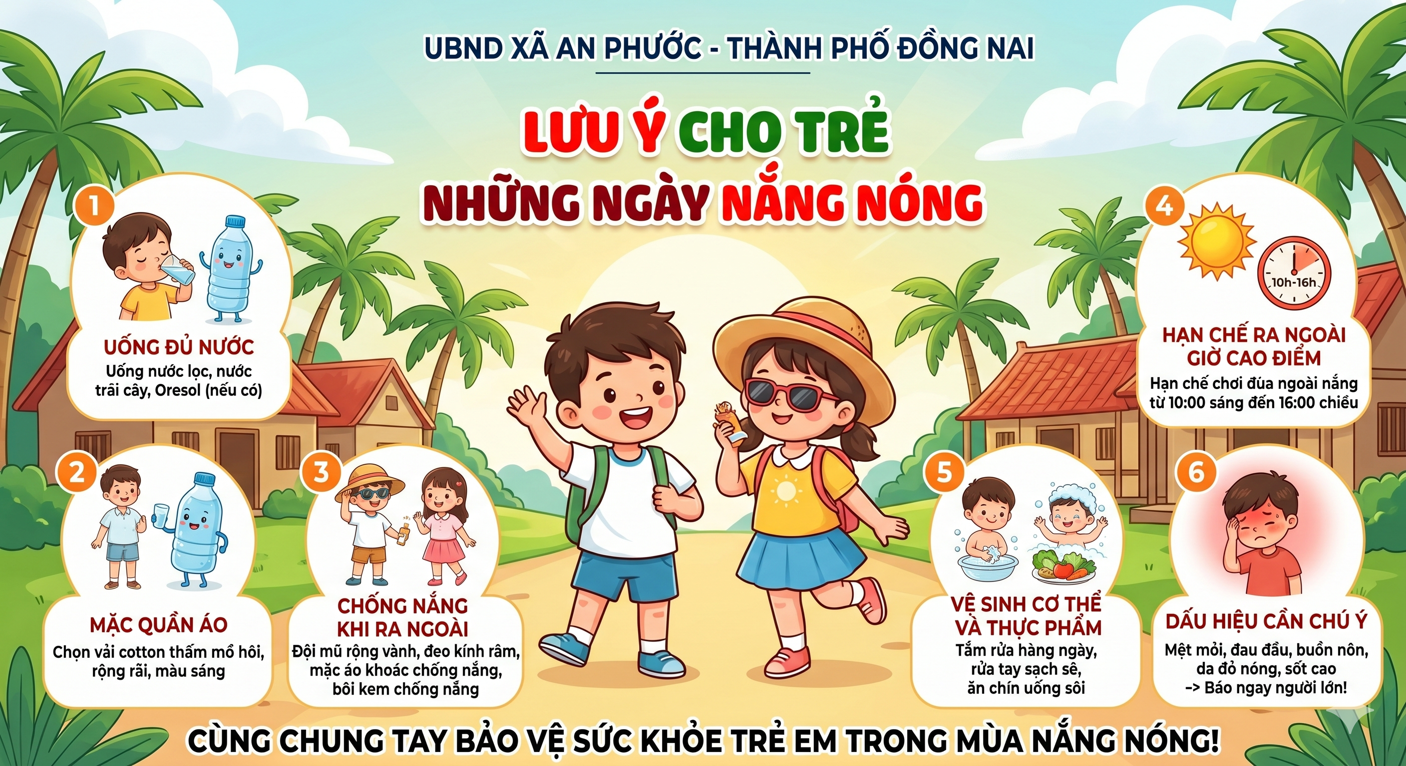Thời tiết nắng nóng Gia đình có con nhỏ cần đặc biệt lưu ý 5 điều sau: