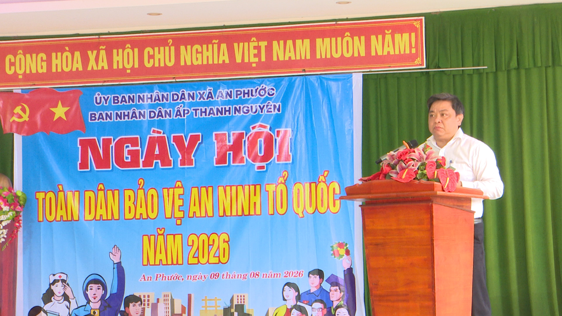 đ/c Trần Thế  Vinh – Bí thư Đảng ủy – Chủ tịch HĐND xã phát biểu chỉ đạo tại ngày hội