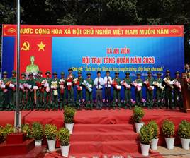 Có thể là hình ảnh về ‎văn bản cho biết '‎選 ادد JƯỚC CỘNG HÒA XÃ HỘI CHỦ NGHĨA VIỆT NAM MUÔN NĂM XÃ AN VIỄN HỘI TRẠI TÒNG QUÂN NĂM 2026 Chủ để: 'Tuổi trẻ An Viễn tự hào truyền thống, tiếp bước cha anh' ' Viễn, -03 thà 3 năn 26‎'‎