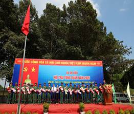 Có thể là hình ảnh về văn bản cho biết '特力 真女 ƯỚC CỘNG HOA XÃ HỘI CHỦ NGHĨA VIỆT NAM MUÔN NĂM 滋红 ) XÃ AN VIỄN HỘI TRAI TÒNG QUÂN NĂM 2026 Chủ để: Tuổi tre ከጌ Viên ለትጥ truyên thông, 40 bước cha “ቢሊ 9026'