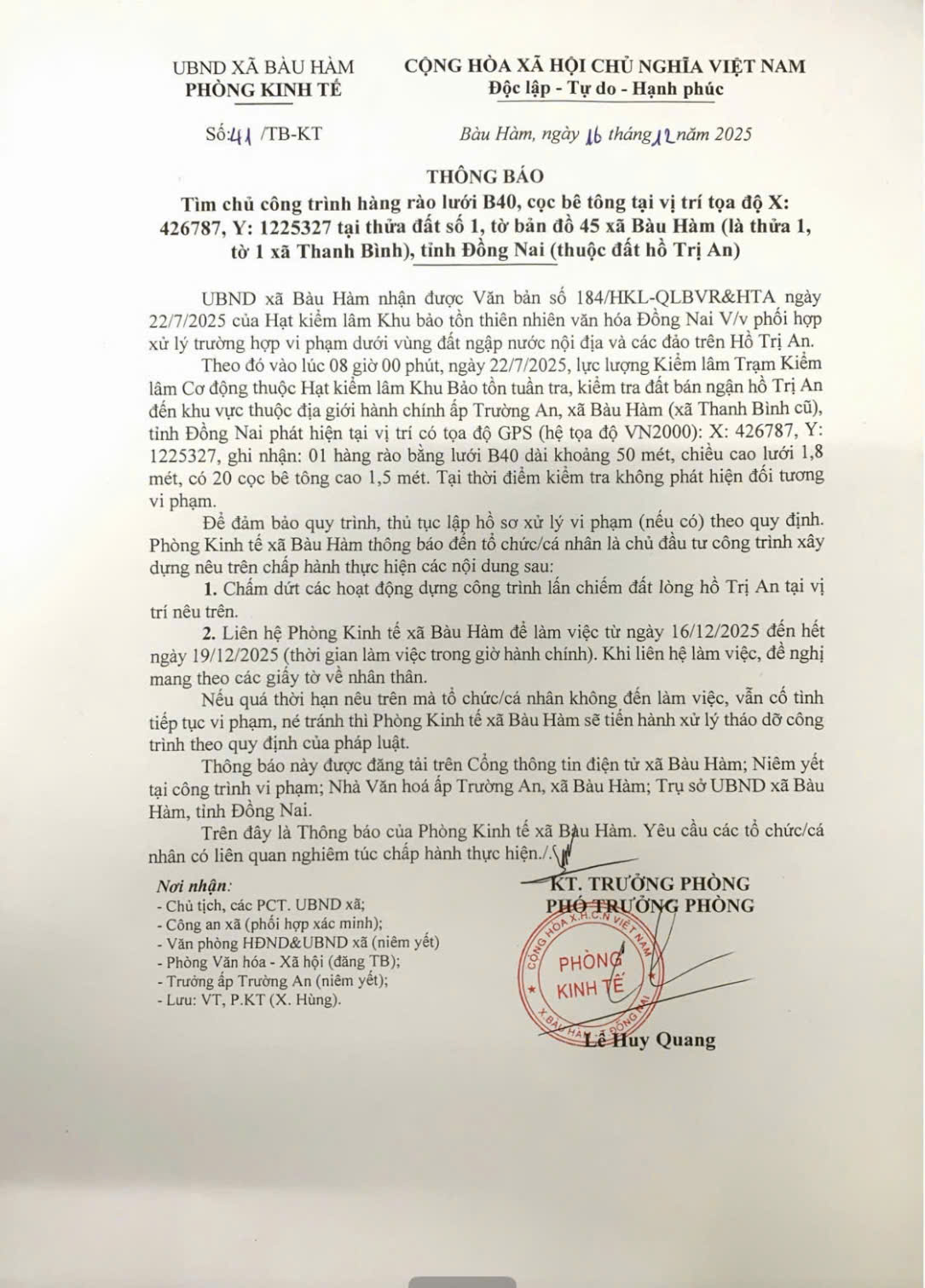 TÌM CHỦ CÔNG TRÌNH