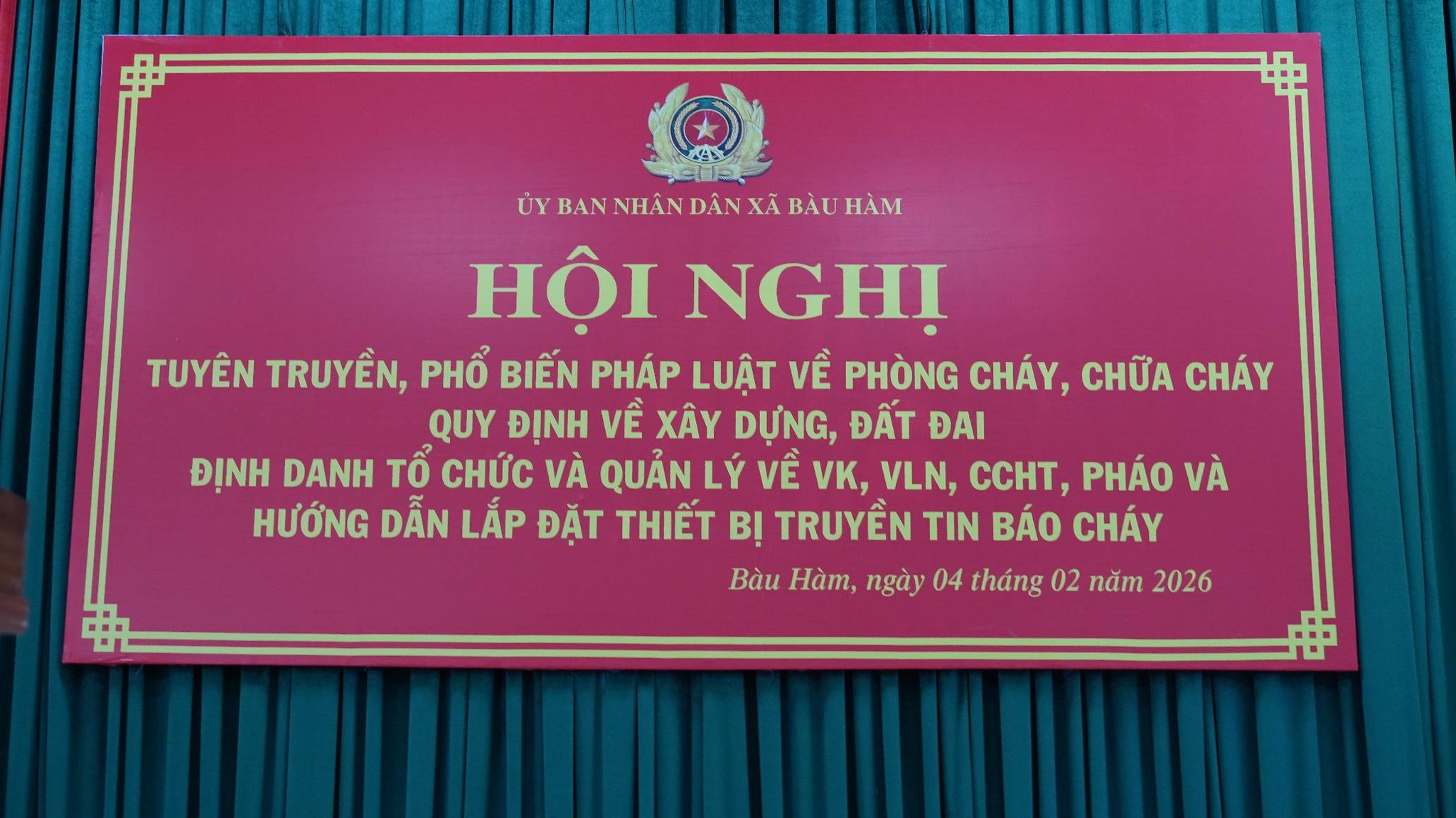 Bàu Hàm tổ chức hội nghị tuyên truyền pháp luật và an toàn phòng cháy chữa cháy cho các cơ sở kinh doanh