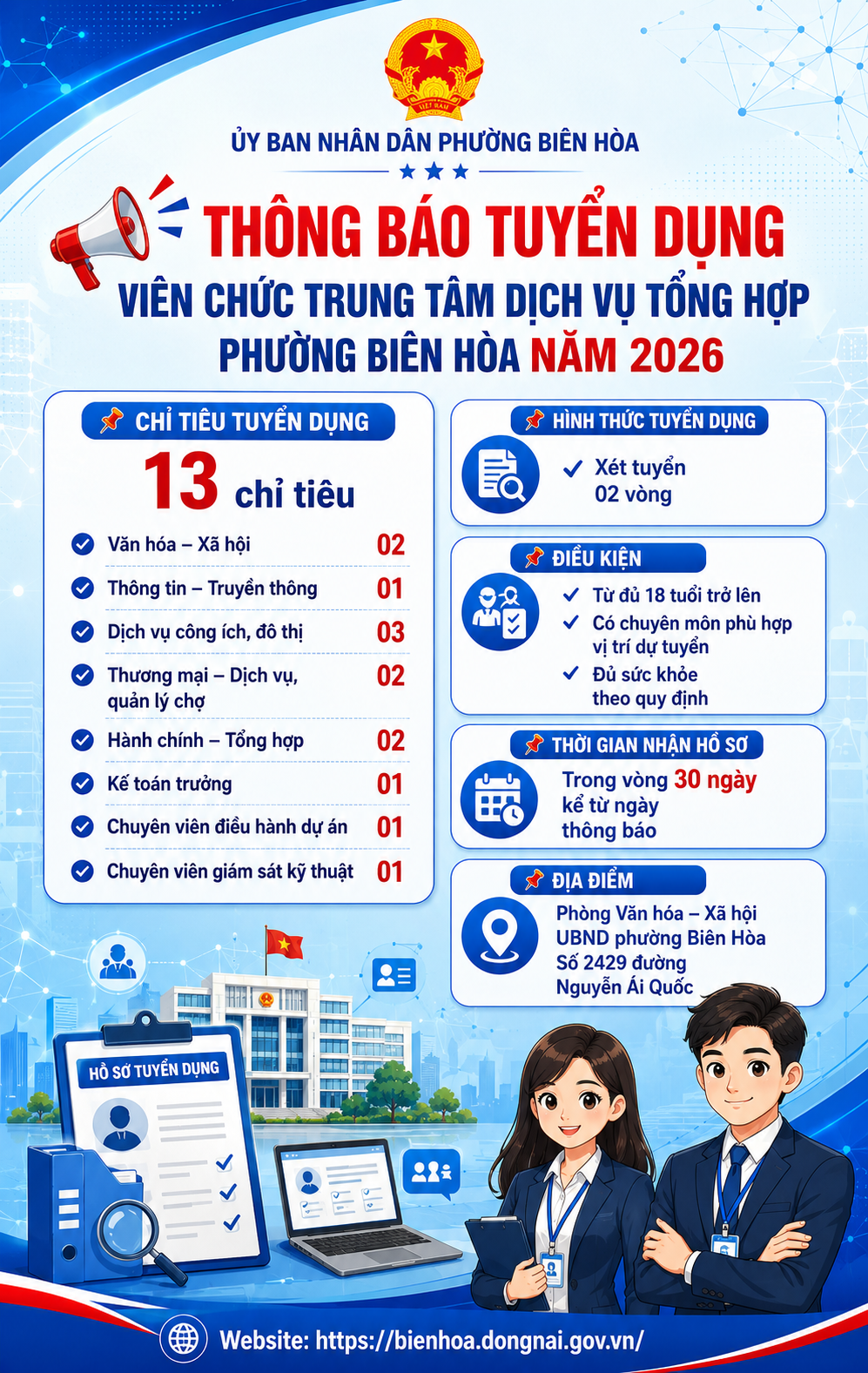 Thông báo Tuyển dụng viên chức
