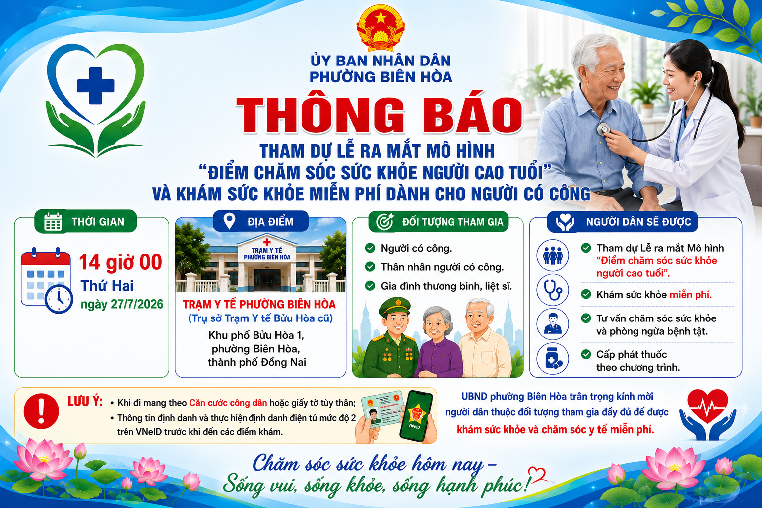 Tham dự Lễ ra mắt mô hình Điểm chăm sóc sức khỏe người cao tuổi