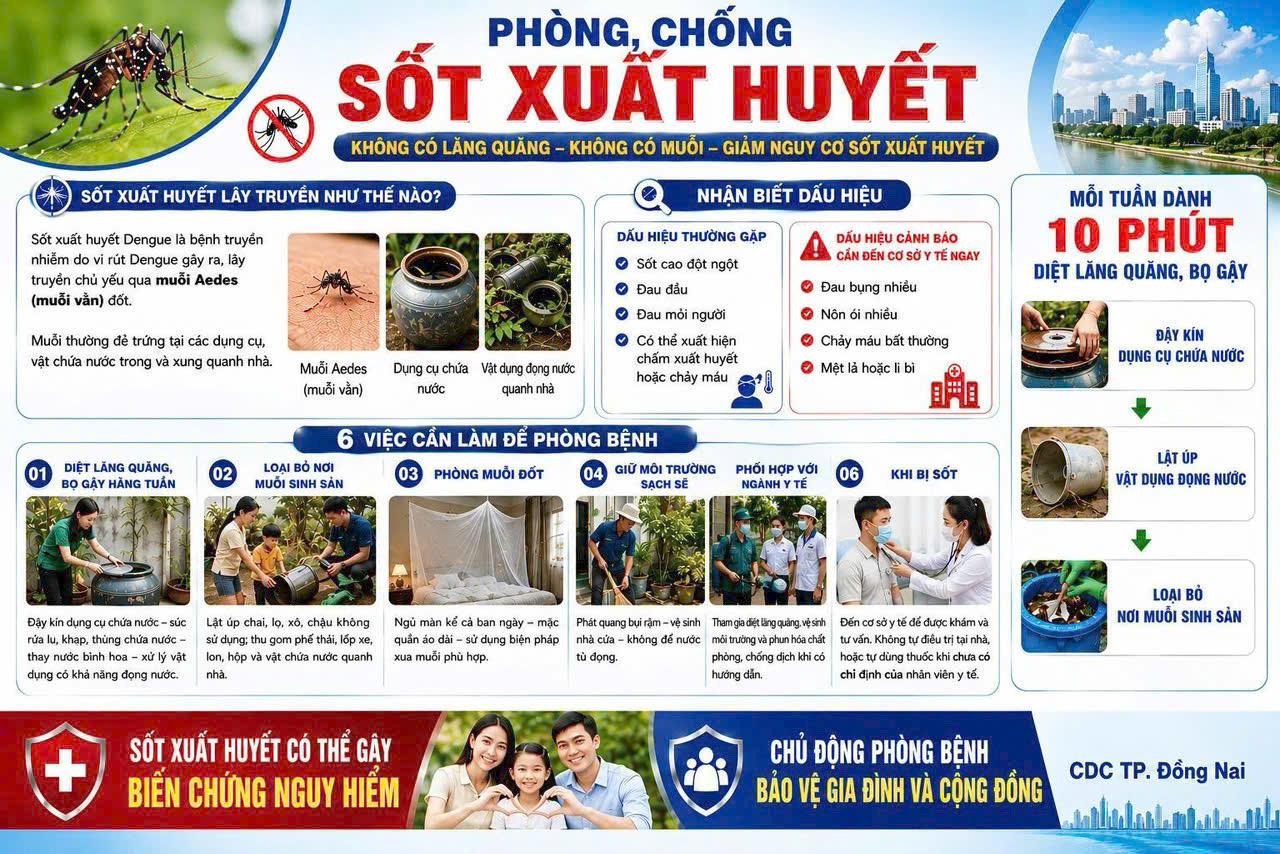 UBND phường Biên Hòa tuyên truyền chủ động phòng, chống sốt xuất huyết