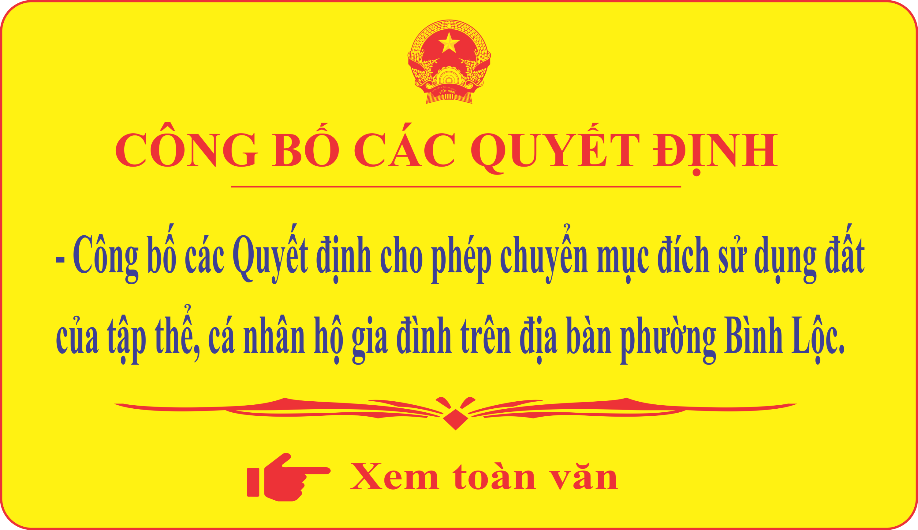 cong bó quyêt định