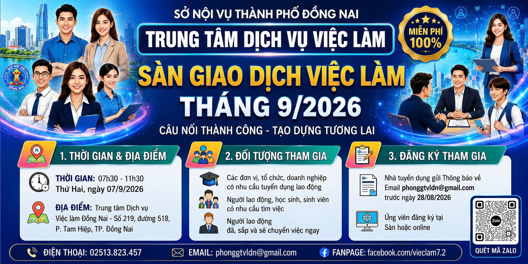 SÀN GIAO DỊCH VIỆC LÀM THÁNG 9/2026 – CƠ HỘI VIỆC LÀM, KẾT NỐI TƯƠNG LAI!