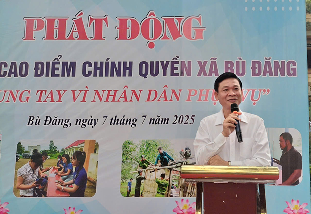 Tỉnh uỷ viên, Bí thư Đảng uỷ xã Bù Đăng phát động đợt thi đua cao điểm chính quyền xã Bù Đăng “ vì nhân dân phục vụ”