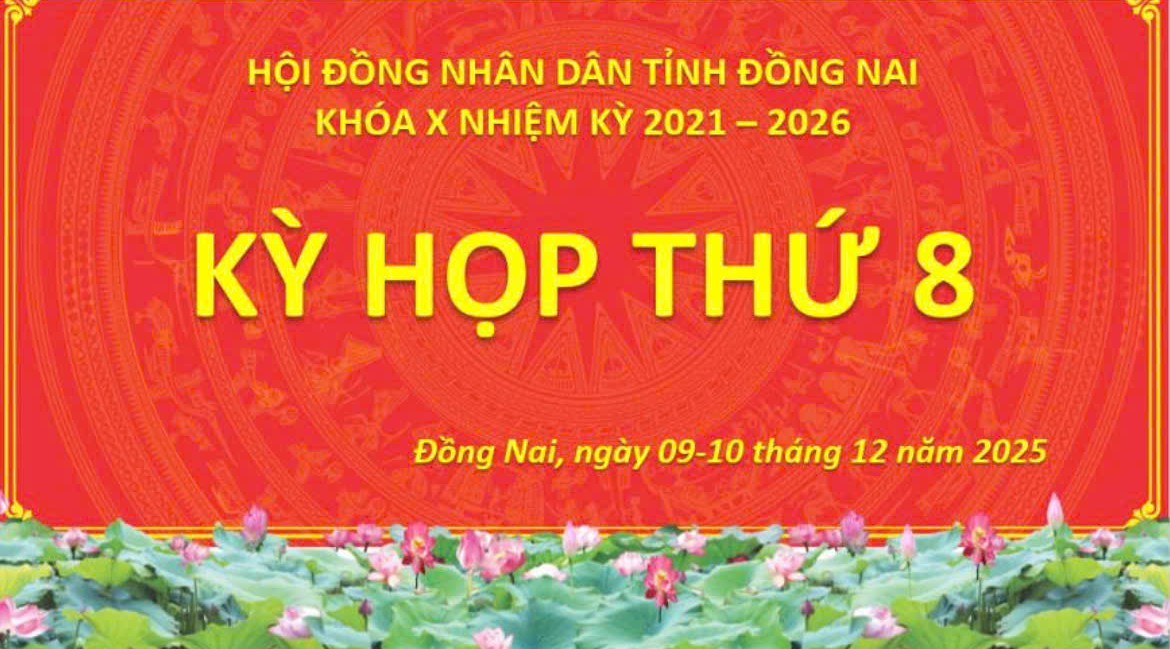 Sự kiện sắp diễn ra: Kỳ họp thứ 8 - HĐND tỉnh khóa X, nhiệm kỳ 2021-2026 vào lúc 07h45' ngày 09/12/2025 (thứ Ba) tại Hội trường BCH quân sự tỉnh