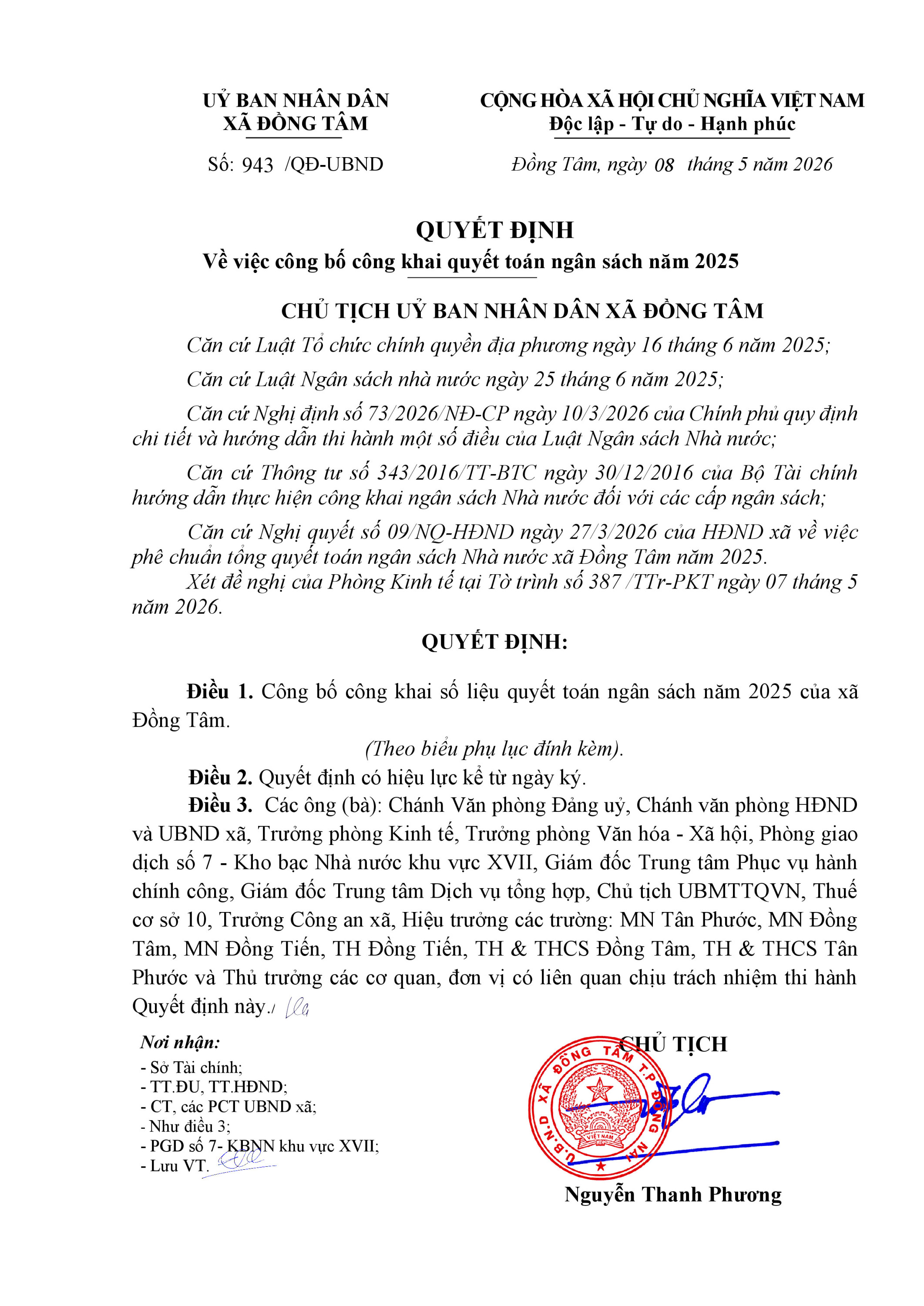 Quyết định về việc công khai quyết toán năm 2025 signed signed signed signed (pdf io)