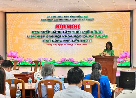 Đ/c Hoàng Thị Bích Hằng - Chủ tịch Liên hiệp Hội thông qua dự thảo Đề án nhân sự