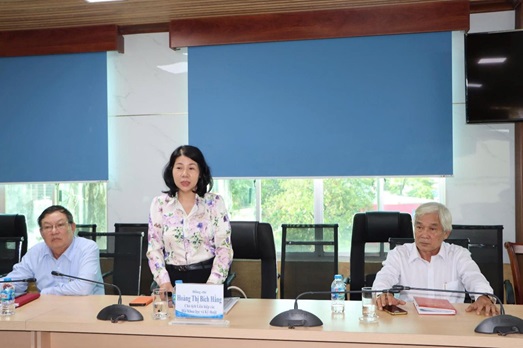 Bà Hoàng Thị Bích Hằng thông tin về những định hướng lớn trong hoạt động của Liên hiệp hội năm 2026