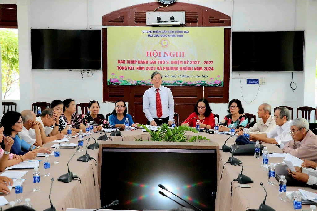 ThS. Đào Đức Trình - Chủ tịch Hội Cựu Giáo chức, chủ trì Hội nghị Ban Chấp hành, nhiệm kỳ 2022-2027