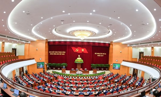 Hội nghị lần thứ ba Ban Chấp hành Trung ương Đảng khóa XIV. Ảnh: Đảng Cộng sản