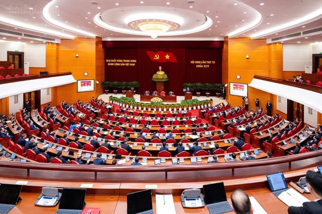 Hội nghị lần thứ tư Ban Chấp hành Trung ương Đảng khoá XIV khai mạc tại Thủ đô Hà Nội, sáng 05/10/2026 - Ảnh: chinhphu.vn