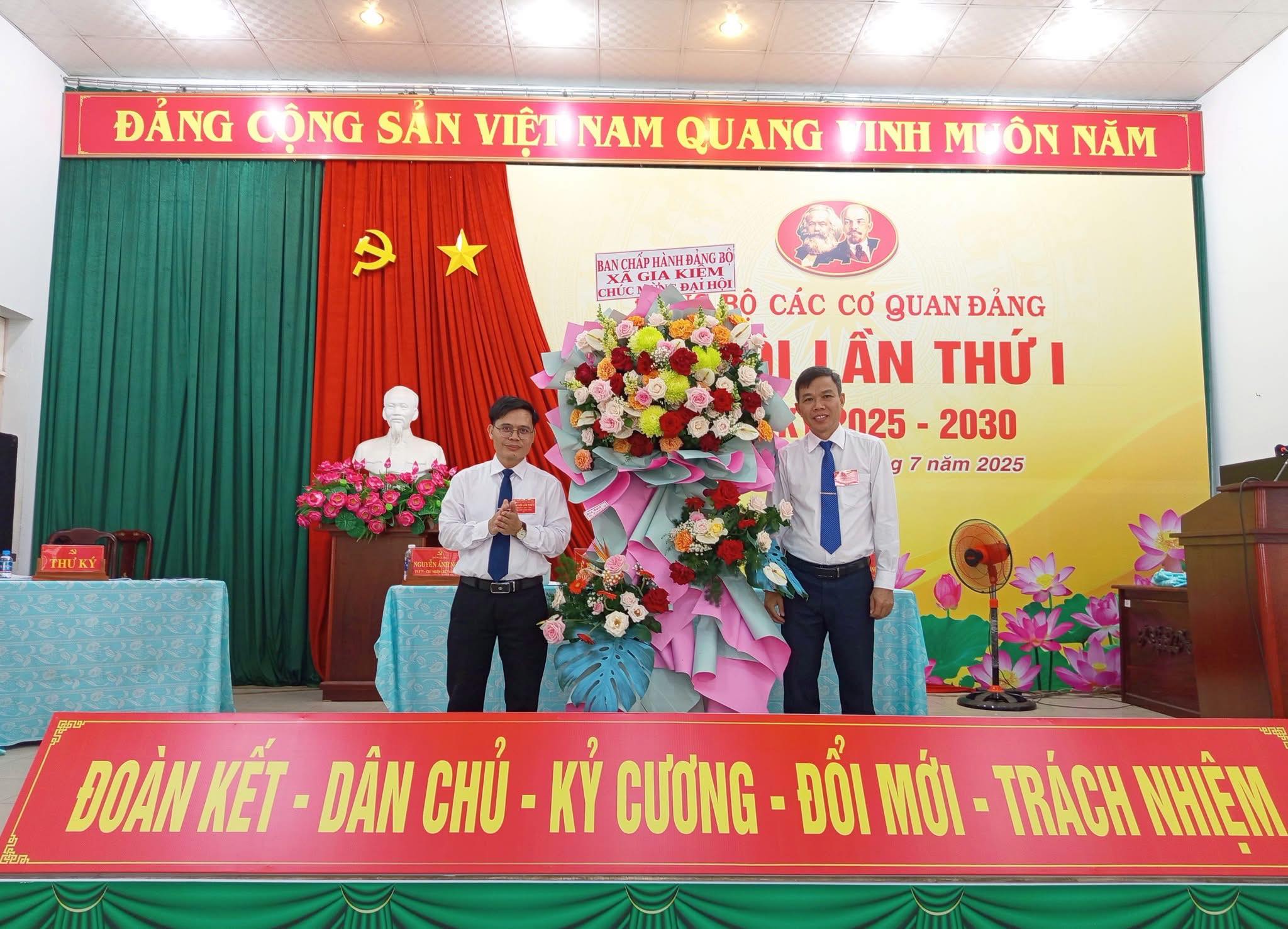 Đại hội lần thứ I Đảng bộ các cơ quan Đảng xã Gia Kiệm, nhiệm kỳ 2025–2030: Đoàn kết – Dân chủ – Trách nhiệm – Phát triển