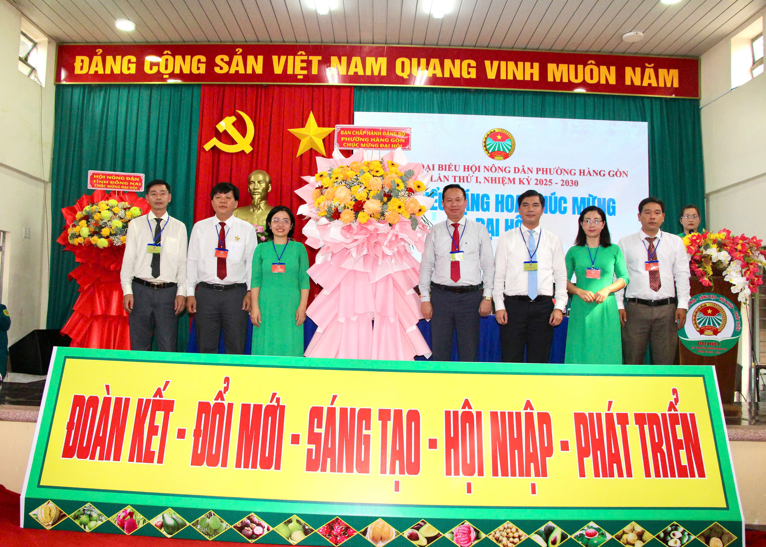 Phiên chính thức Đại hội Đại biểu Hội Nông dân phường Hàng Gòn lần thứ I, nhiệm kỳ 2025 - 2030.