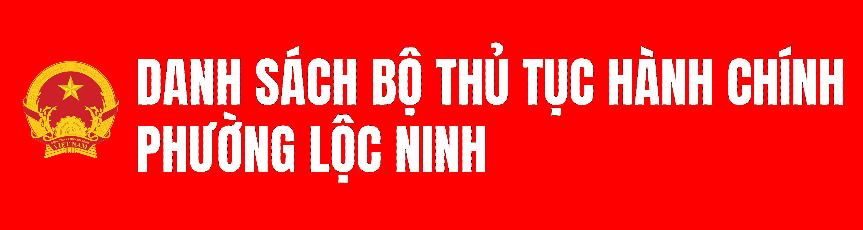 BỘ THỦ TỤC HÀNH CHÍNH