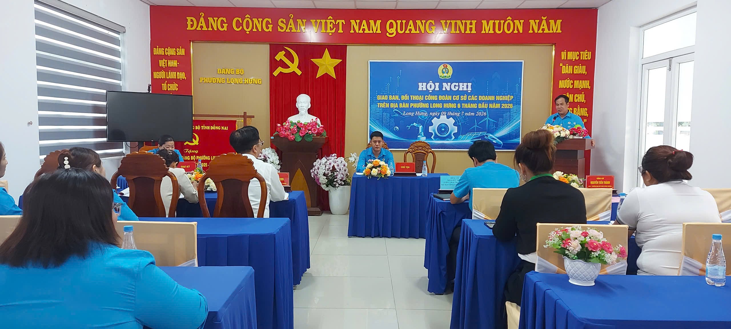 CÔNG ĐOÀN PHƯỜNG LONG HƯNG SƠ KẾT CÔNG TÁC 6 THÁNG ĐẦU NĂM 2026