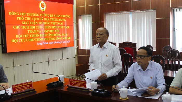 250805 Đại tá Nguyễn Văn Phơi báo cáo tình hình Hội viên trên địa bàn tỉnh Đồng Nai