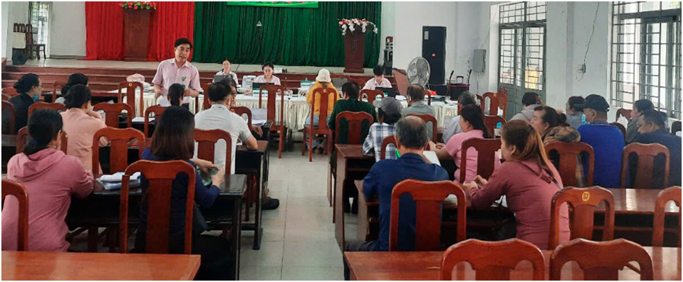 Lãnh đạo PGD NHCSXH Long Thành chủ trì phiên họp giao ban tại