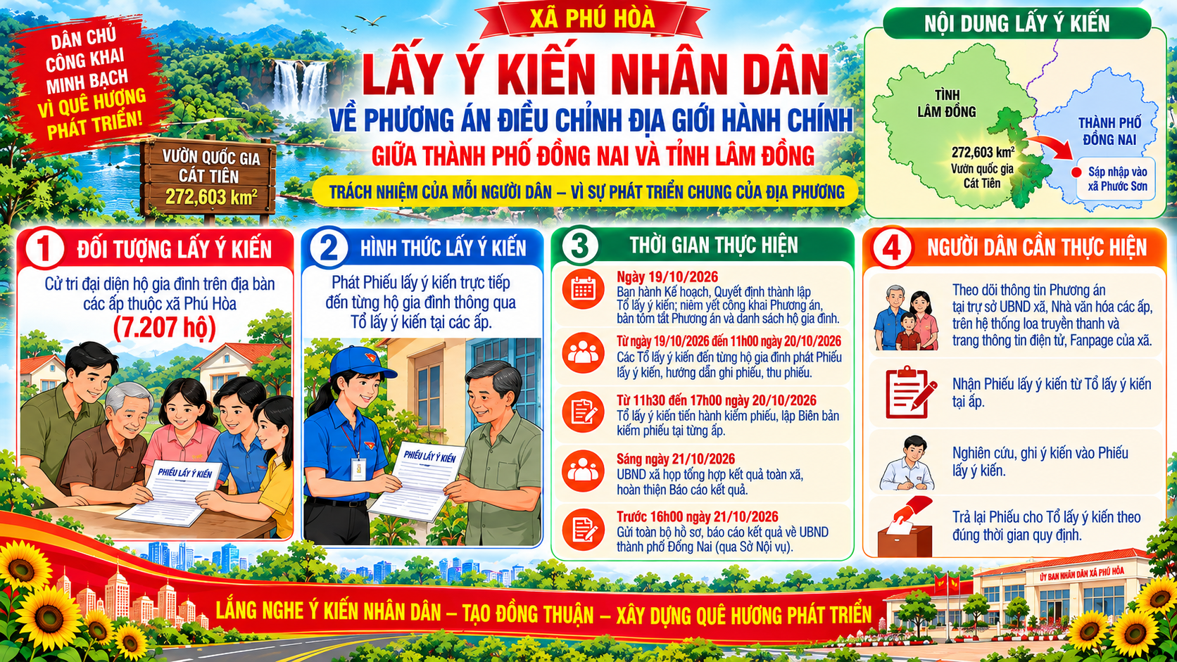 Infographic Lấy Ý Kiến Nhân Dân Xã Phú Hòa