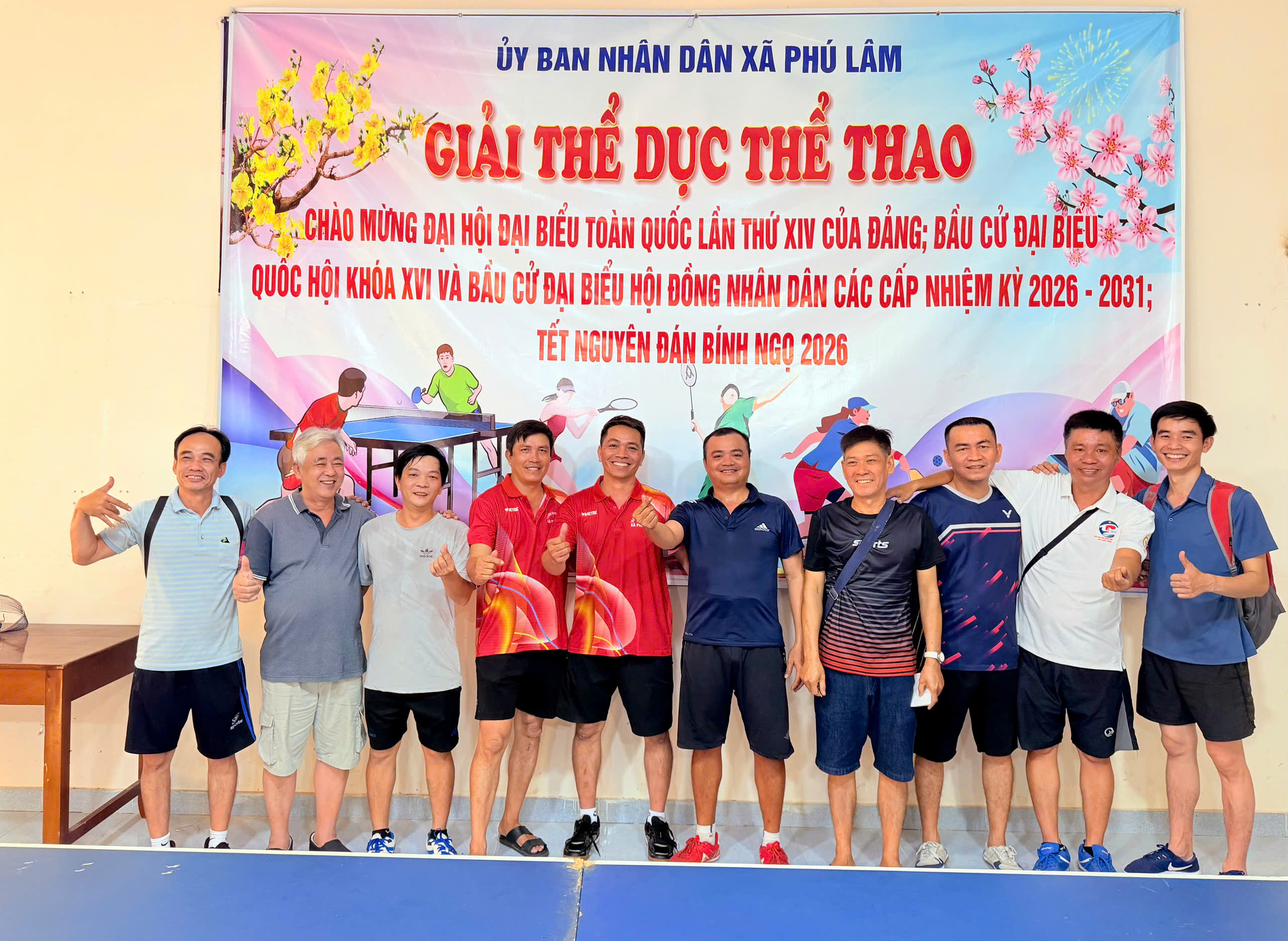 Giải bóng bàn – mở đầu chuỗi hoạt động thể dục thể thao Chào mừng Đại hội đại biểu toàn quốc lần thứ XIV của Đảng.