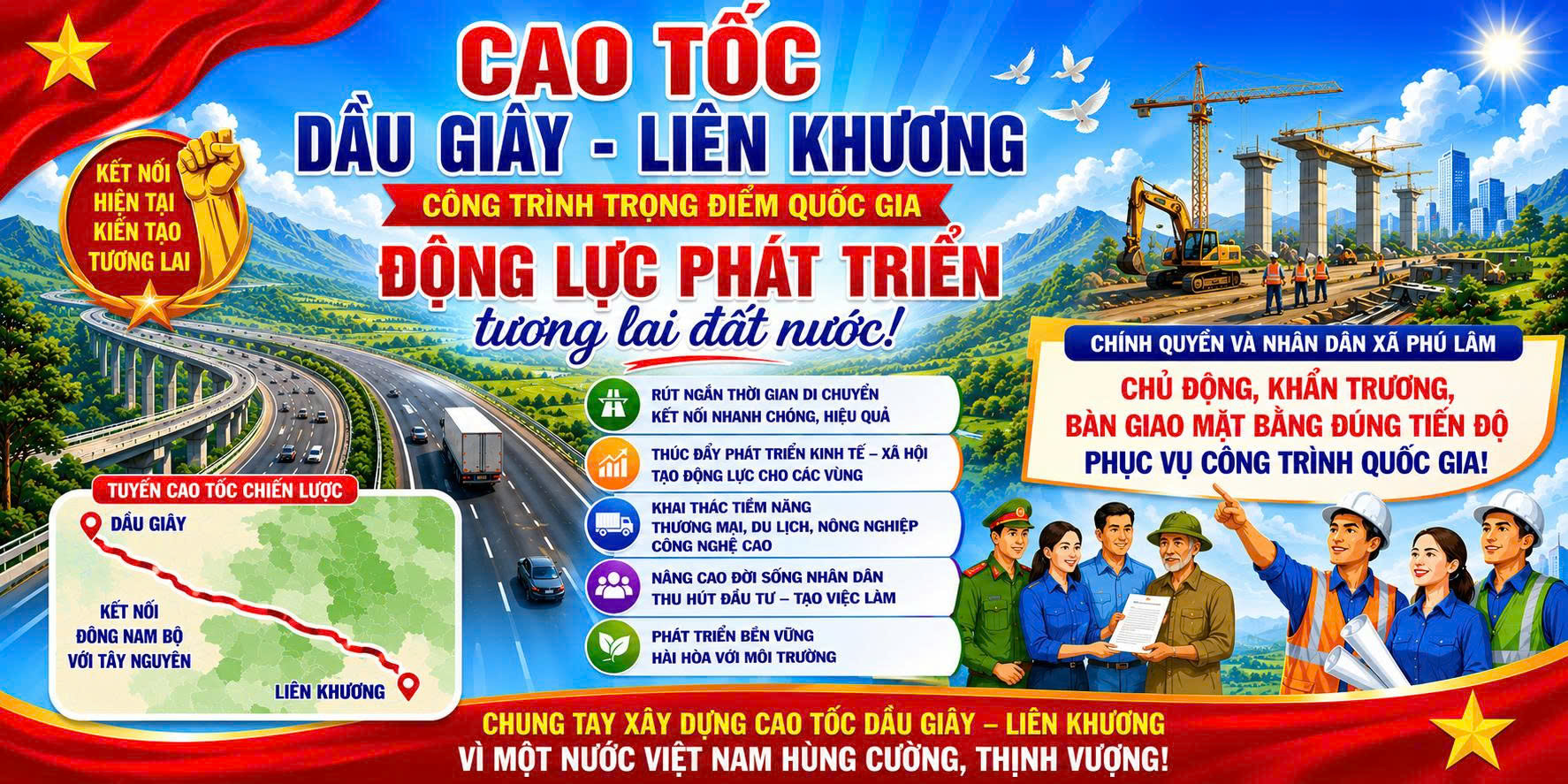 CHUNG TAY THỰC HIỆN CÔNG TÁC GIẢI PHÓNG MẶT BẰNG PHỤC VỤ DỰ ÁN CAO TỐC DẦU GIÂY – TÂN PHÚ VÀ TÂN PHÚ – BẢO LỘC