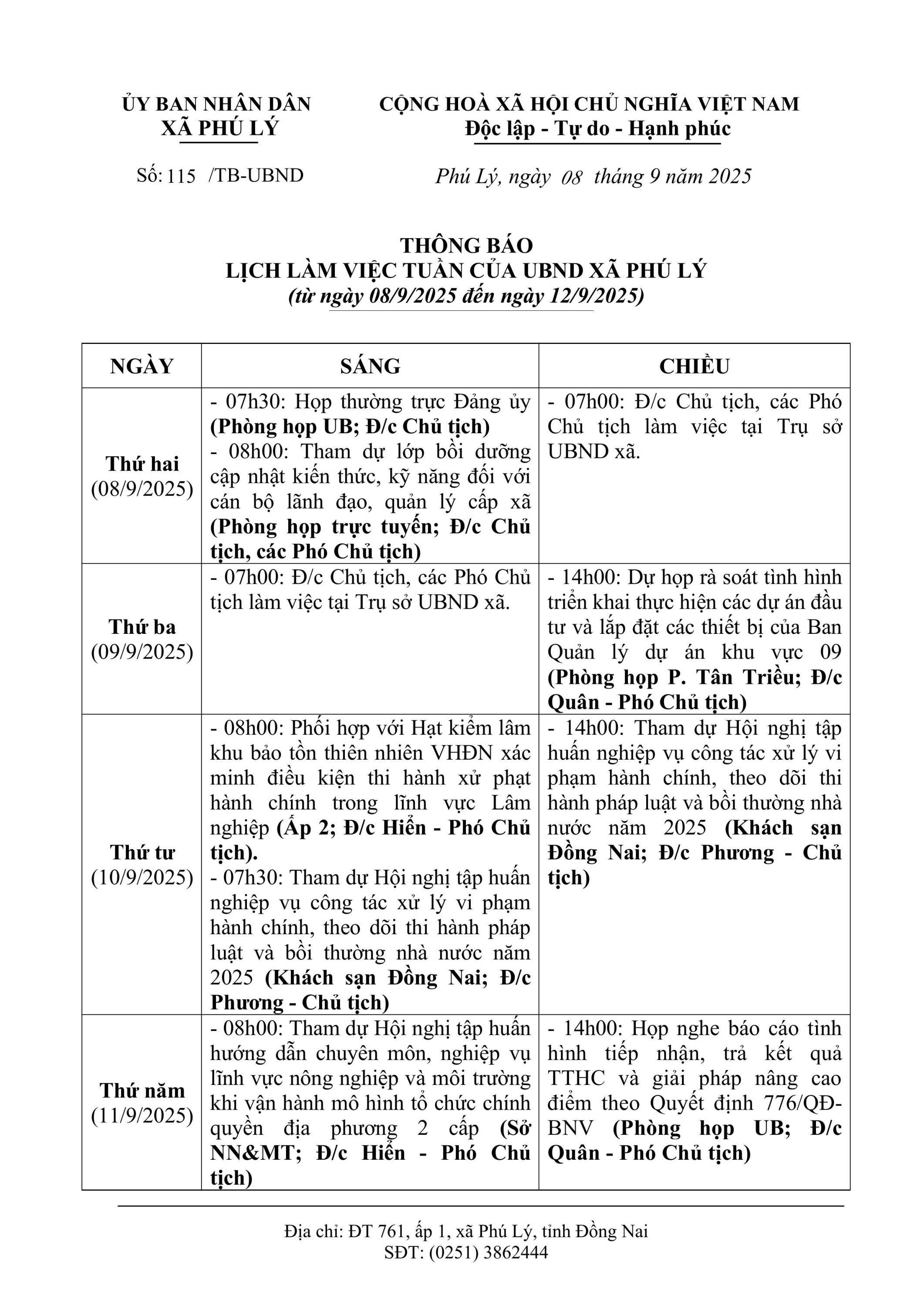 lich lam viec ngay 8 9 den 12 9 2025 hình ảnh 0
