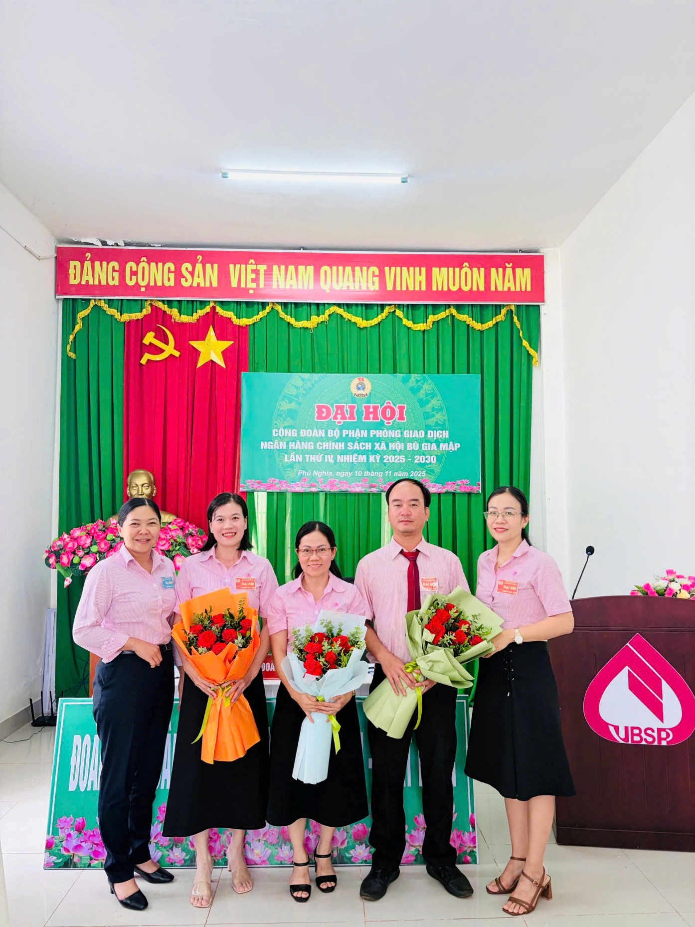 ĐẠI HỘI CÔNG ĐOÀN BỘ PHẬN PHÒNG GIAO DỊCH NGÂN HÀNG CHÍNH SÁCH XÃ HỘI BÙ GIA MẬP LẦN THỨ IV, NHIỆM KỲ 2025–2030