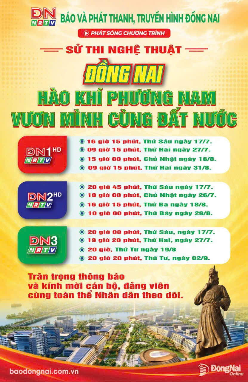 Chương trình Sử thi nghệ thuật “Đồng Nai - Hào khí  phương Nam, vươn mình cùng đất nước”
