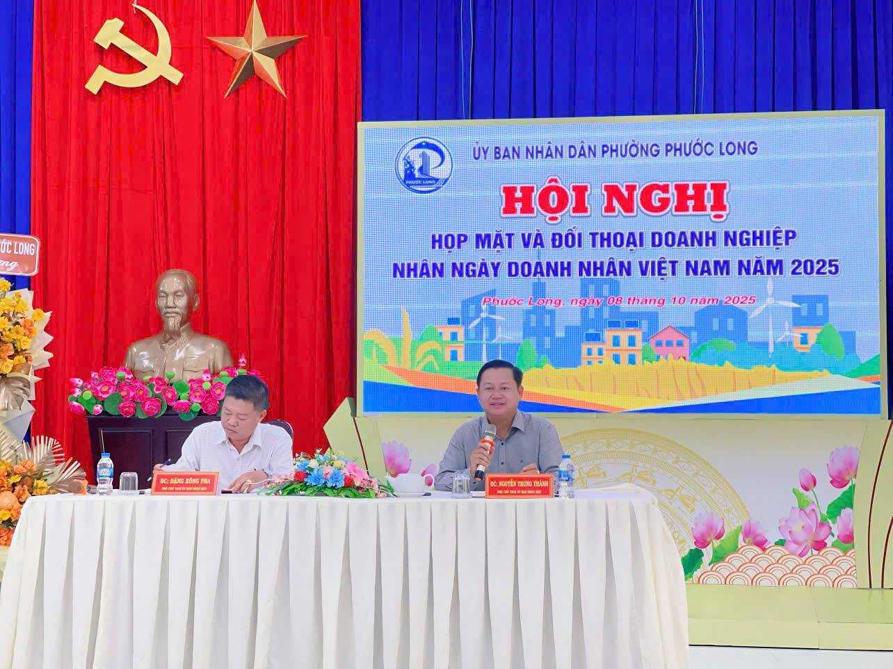PHƯỜNG PHƯỚC LONG: HỌP MẶT VÀ ĐỐI THOẠI DOANH NGHIỆP NHÂN NGÀY DOANH NHÂN VIỆT NAM NĂM 2025