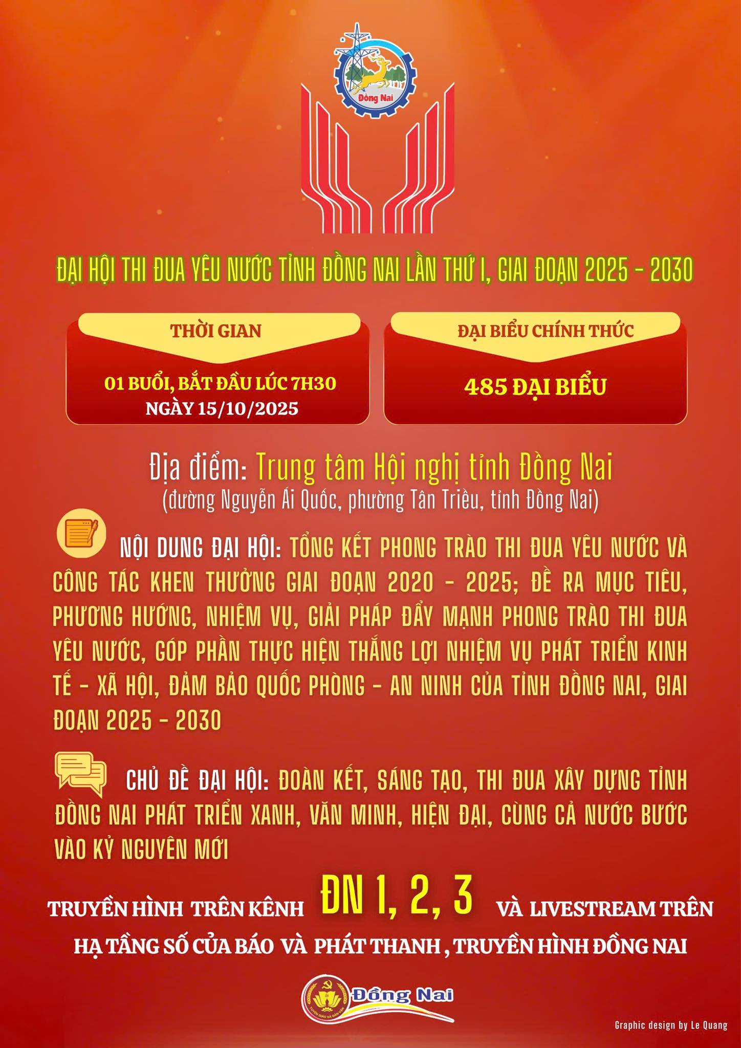 ​ĐẠI HỘI THI ĐUA YÊU NƯỚC TỈNH ĐỒNG NAI LẦN THỨ I, GIAI ĐOẠN 2025 - 2030 ​