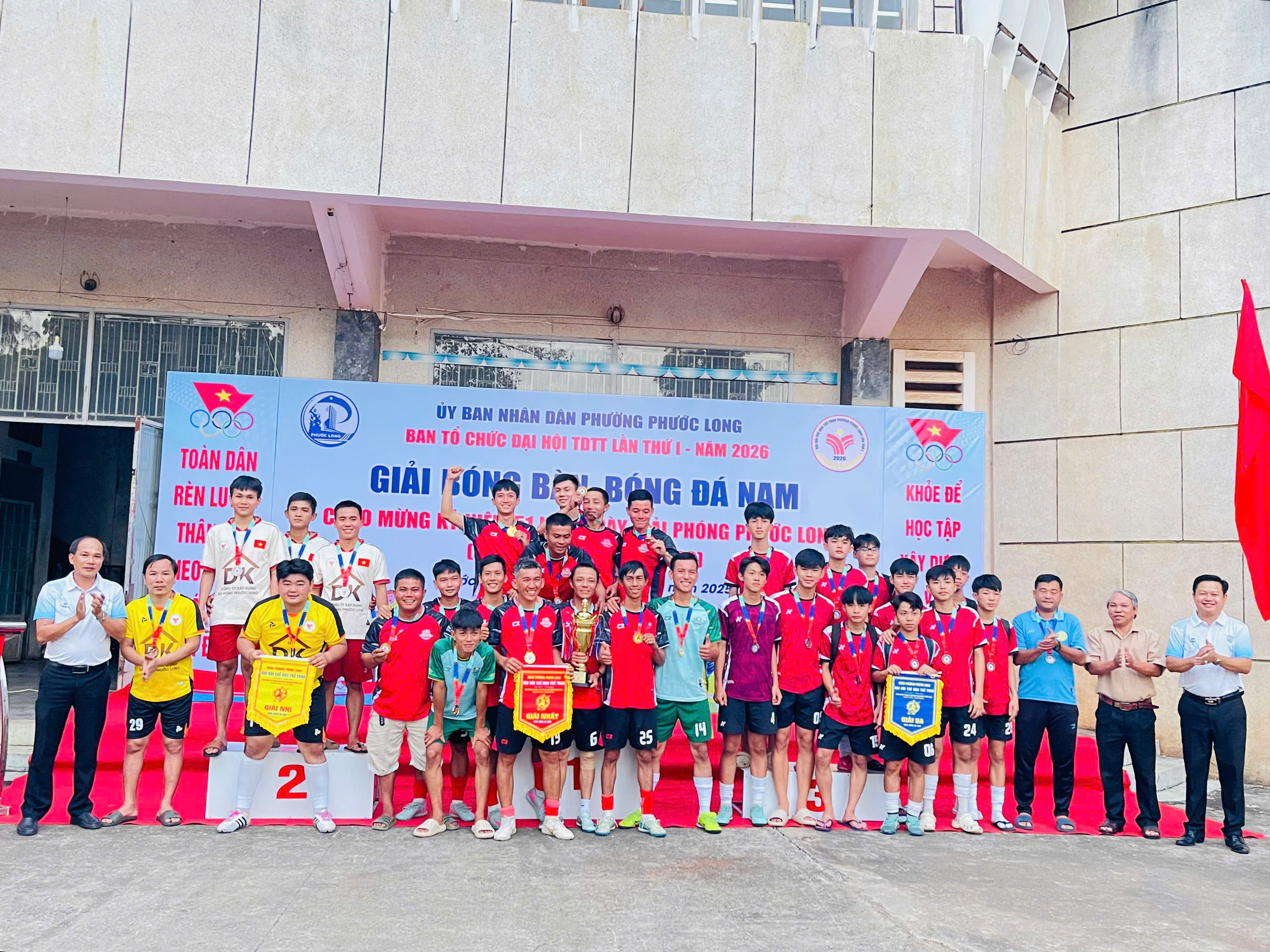 BẾ MẠC GIẢI BÓNG BÀN, BÓNG ĐÁ NAM ĐẠI HỘI TDTT PHƯỜNG PHƯỚC LONG LẦN THỨ I CHÀO MỪNG KỶ NIỆM 51 NĂM NGÀY GIẢI PHÓNG PHƯỚC LONG (06/01/1975 – 06/01/2026)