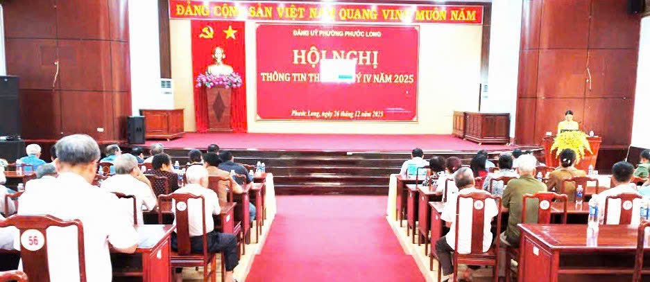 Phường Phước Long tổ chức Hội nghị thông tin thời sự quý IV năm 2025
