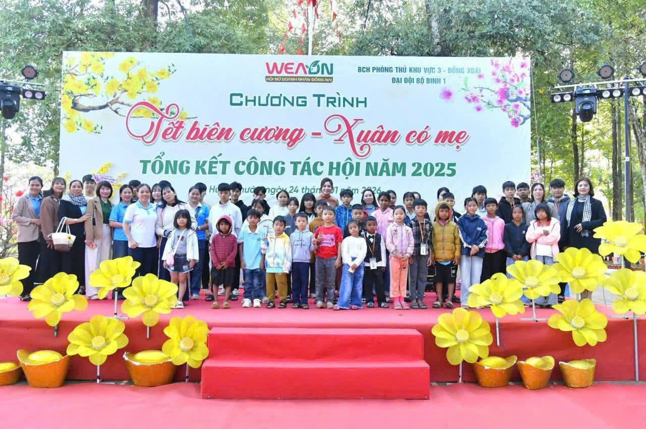 ẤM ÁP CHƯƠNG TRÌNH “TẾT BIÊN CƯƠNG – XUÂN CÓ MẸ” LAN TỎA YÊU THƯƠNG ĐẾN TRẺ EM MỒ CÔI PHƯỜNG PHƯỚC LONG