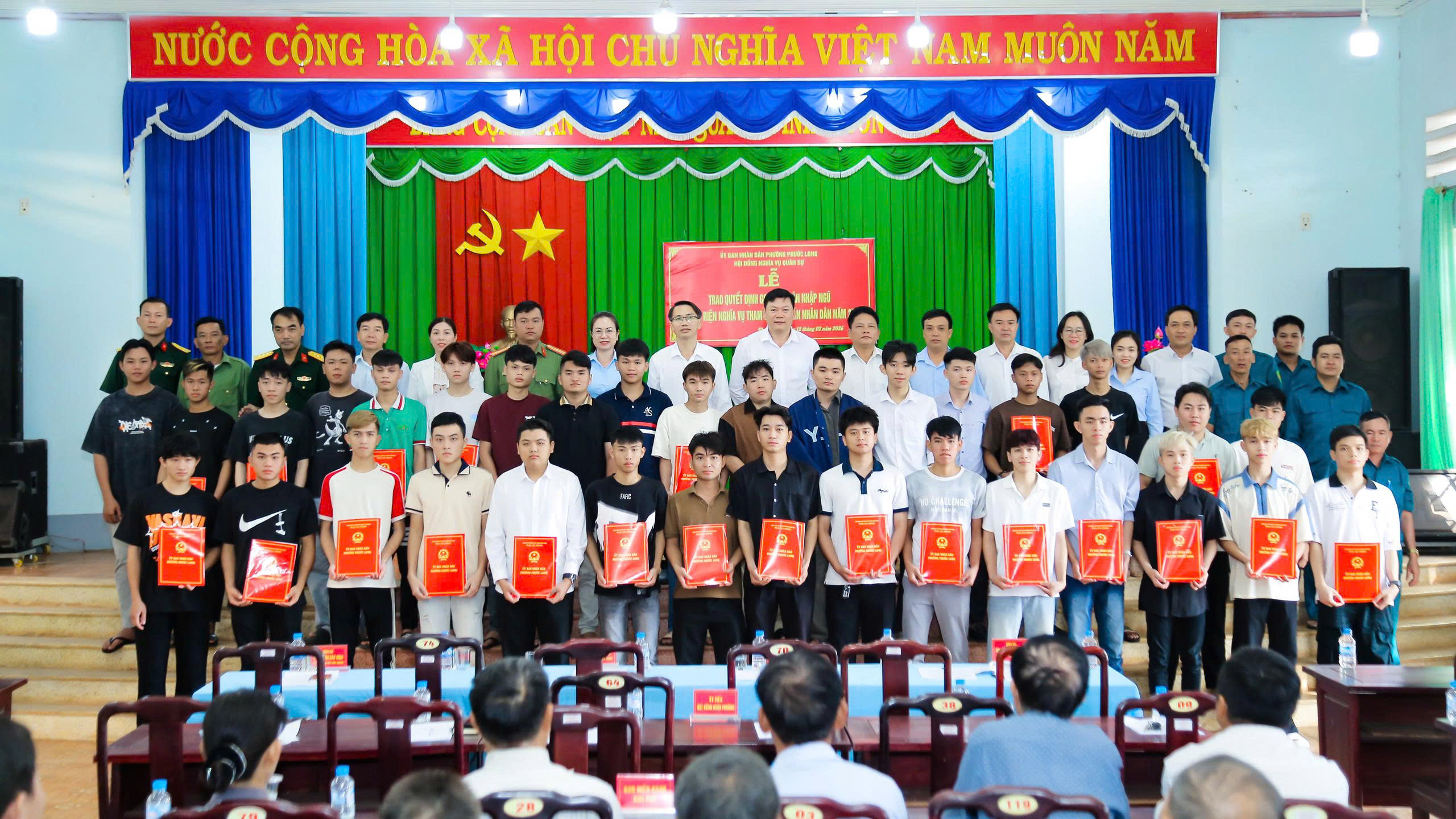 PHƯỜNG PHƯỚC LONG CÓ 34 THANH NIÊN VIẾT ĐƠN TÌNH NGUYỆN NHẬP NGŨ NĂM 2026