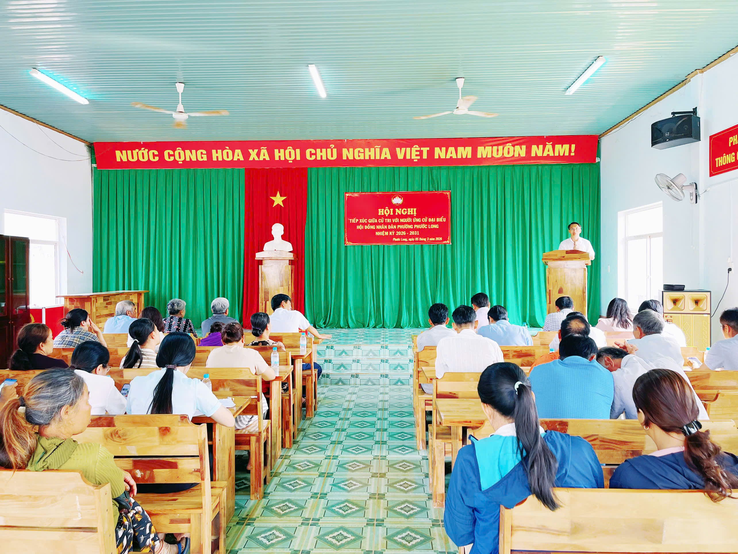 PHƯỜNG PHƯỚC LONG: HỘI NGHỊ TIẾP XÚC GIỮA CỬ TRI VỚI NGƯỜI ỨNG CỬ ĐẠI BIỂU HĐND PHƯỜNG NHIỆM KỲ 2026 – 2031