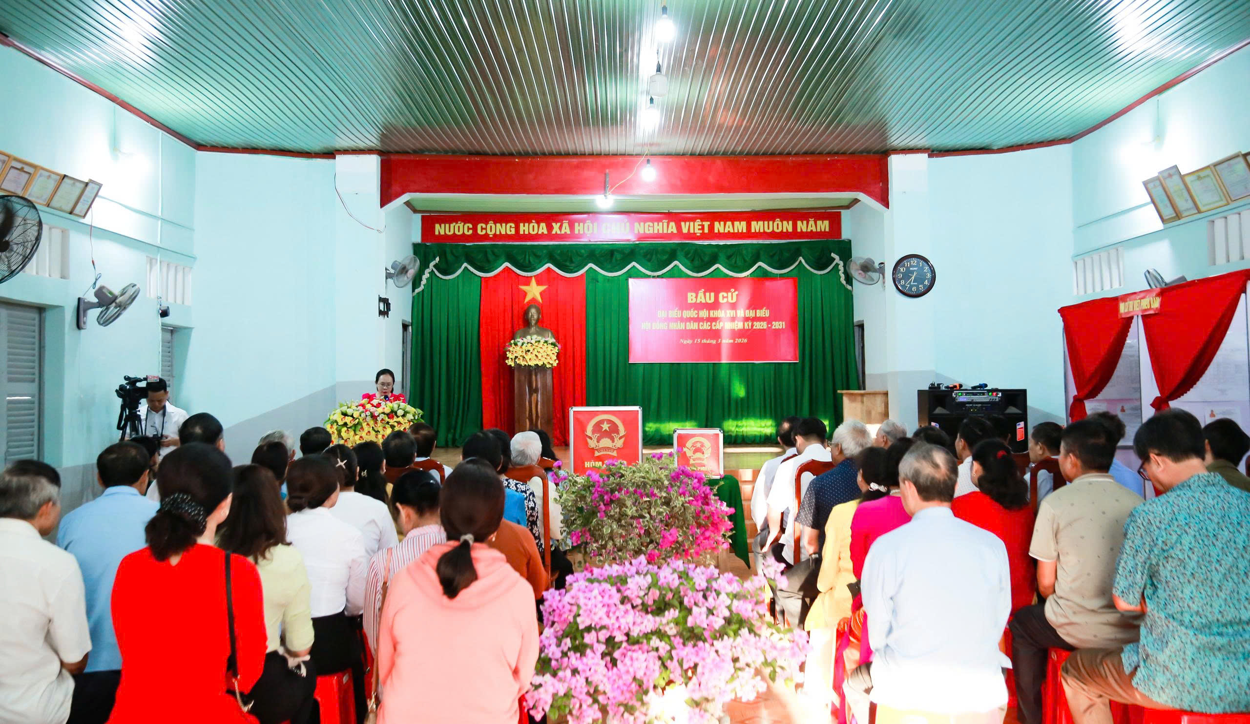 LÃNH ĐẠO UBND TỈNH ĐỒNG NAI VÀ PHƯỜNG PHƯỚC LONG DỰ KHAI MẠC BẦU CỬ ĐẠI BIỂU QUỐC HỘI KHÓA XVI VÀ ĐẠI BIỂU HĐND CÁC CẤP NHIỆM KỲ 2026 – 2031 TẠI KHU VỰC BỎ PHIẾU SỐ 3